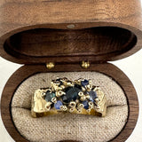 Treasure - The Atoll - 9ct Yellow Gold and Multi Sapphire ring