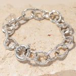 Chunky textured chain link bracelet 
