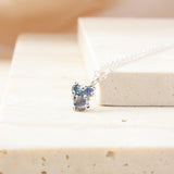 Blue Sapphire Cluster pendant
