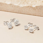 Silver stud earrings